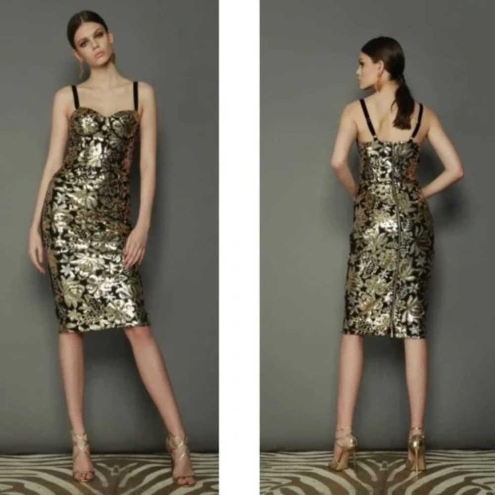 NEW Bronx and Banco Louise Sequin Midi Dress